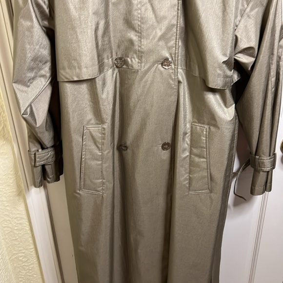 Worthington Essentials Greenish-Grey Unisex Trench Coat - Picture 5 of 11